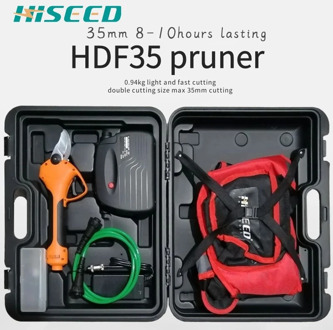 HISEED electric scissors F35 800g on hand 35mm cutting electric pruning shears, garden and vineyard electric secateurs