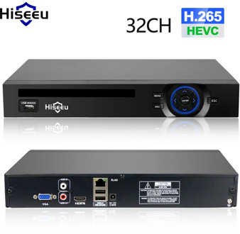 Hiseeu 2HDD 25CH 5MP 32CH 1080P 8CH 4K CCTV H.264/H.265 NVR DVR Network Video Recorder Onvif 2.0 for IP Camera 2 SATA XMEYE P2P