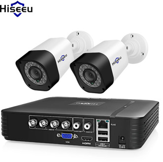 Hiseeu 4CH CCTV Camera system 2pcs 1.0MP 2MP waterproof Outdoor home security camera AHD expandable video Surveillance Kit night