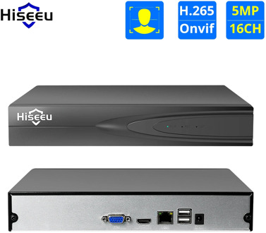 Hiseeu H.265 HEVC 8CH 16CH CCTV NVR for 5MP/4MP/3MP/2MP ONVIF 2.0 IP Camera metal network video recorder P2P for cctv system