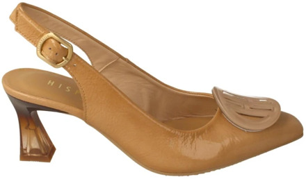 Hispanitas Hoge hak sandalen van geëmailleerd kameelhuid Hispanitas , Brown , Dames - 37 Eu,41 Eu,36 EU