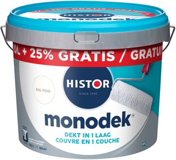 Histor Monodek Muurverf - 12,5 liter - Gebroken Wit