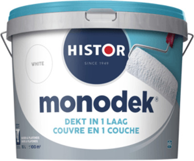 Histor Monodek Muurverf - 5 liter - Gebroken Wit