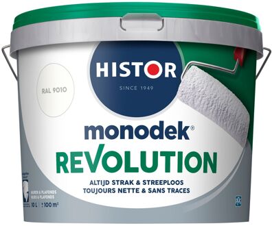 Histor Monodek Muurverf - Mat - Ral 9010 - 10l