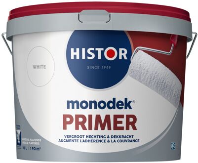 Histor Monodek Primer - Muur En Plafond - Wit - 10l