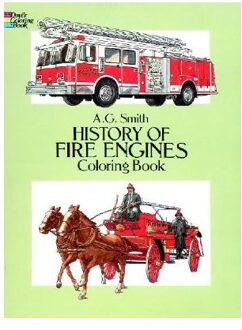 History of Fire Engines Coloring Book