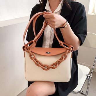 Hit Kleur Canvas Tas Keten Bag Een Schouder Draagbare Grote Capaciteit Tas Toevallige dame Messenger Bag oranje