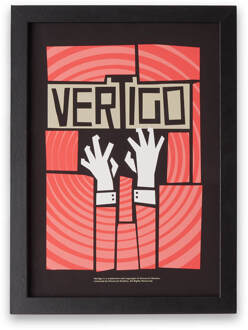 Hitchcock Vertigo Giclee Poster - A3 - Black Frame Meerdere kleuren