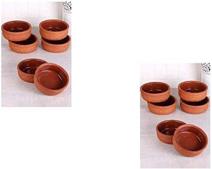 Hitit Terra Turkse Klei Kom/Slow Cooking/Aarde Aardewerk Kommen Set Van 6 Two Pack