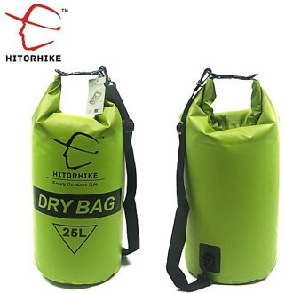 HITORHIKE 25L Waterdichte Dry Bag Outdoor Zwemmen Camping Rafting Opbergtas met met Verstelbare Bandjes 5 Kleuren 25L groen