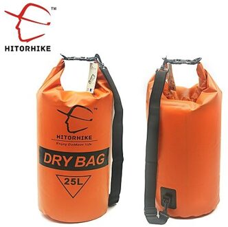 HITORHIKE 25L Waterdichte Dry Bag Outdoor Zwemmen Camping Rafting Opbergtas met met Verstelbare Bandjes 5 Kleuren 25L oranje