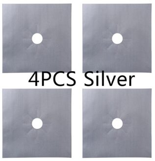 Hittebestendig Gas Range Protector 1/4 Pcs Brander Cover, non-stick Herbruikbare Gasfornuis Brander Liner Protectoritchen Accesso Chocolade