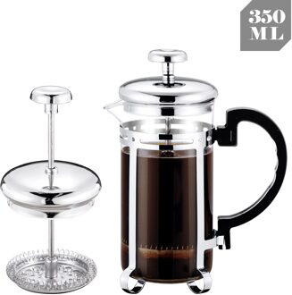 Hittebestendig Glas Franse Pers 350Ml/600Ml/1000Ml Met Triple Filters Thee Brouwer Koffie pot Maker Barista Koffie Karaf 350ml nee fire