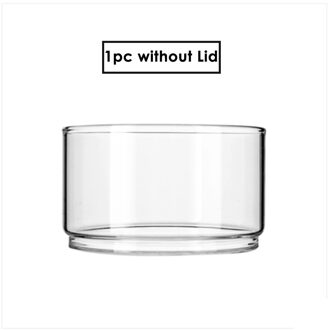 Hittebestendig Glas Kom Transparante Fruit Dessert Met Deksel Snoep Doos Kinderen Slakom Keuken Voedsel Opslag Container 1stk zonder Lid