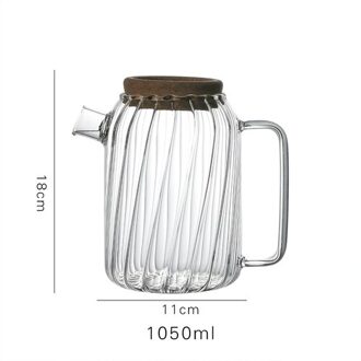 Hittebestendig Glas Koude Ketel Koel Wit Ketel Woonkamer Water Cup Set Waterkoker Grote Capaciteit Huishouden Ketel koeler pot midden- size