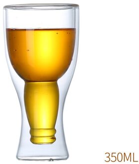 Hittebestendig Glas Met Handvat Bier Drinken Glas Transparant Melk Sap Cups Milieuvriendelijke Dubbele Handgemaakte Bier Mok 350ml