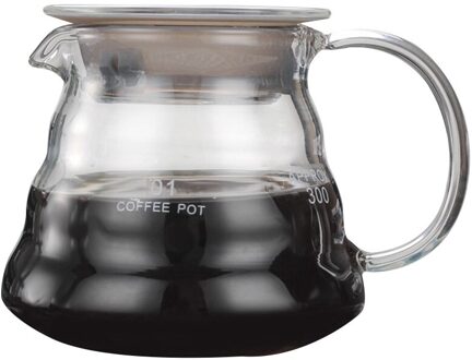 Hittebestendig Glas V60 Bereik Server Drip Ketel Water Fles Barista Koffie Kruik met Handvat Rubber Seal Theepotten 360/ 600/800ml 1