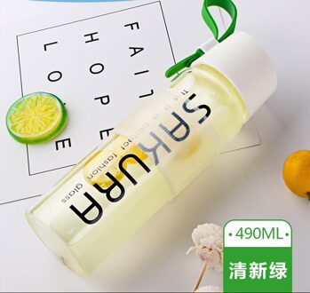 Hittebestendig milieuvriendelijke glas water glas citroen Creatieve auto flessen sport thee fles Groen