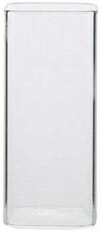 Hittebestendig Vierkante Transparant Glas Thee Melk Cup 250Ml/370Ml