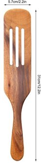 Hittebestendige Acacia Houten Keuken Gebruiksvoorwerp Set Houten Kookgerei Spatel Schuimspaan Spatel Spurtle Kookgerei Drain Shovel