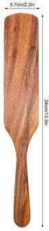 Hittebestendige Acacia Houten Keuken Gebruiksvoorwerp Set Houten Kookgerei Spatel Schuimspaan Spatel Spurtle Kookgerei groot Wooden Spatula