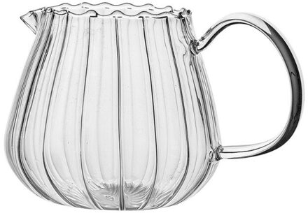 Hittebestendige Clear Glas Thee Pitcher Japanse Streep Melkkan Met Handvat Koffie Melk Thee Pot Water Jug Thuis cafe Drinkware