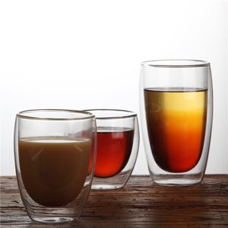 Hittebestendige Double Wall Cup Thee Bier Koffie Cup Clear Glazen Transparante Mok Drinkware 150ml