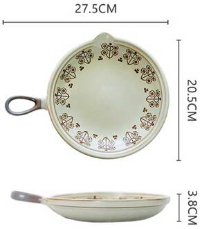 Hittebestendige Huishoudelijke Keramische Braadpan Pot Met Handvat Open Vuur Huishoudelijke Gas Klei Pot Voor Koken Steak Plaat