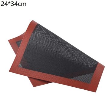 Hittebestendige Oven Sheet Liner Bakken Mat Voor Cookie/Brood/ /Biscuit/Puff/Eclair Geperforeerde Silicone gebak Anti-aanbak Mat Tool 24x34cm