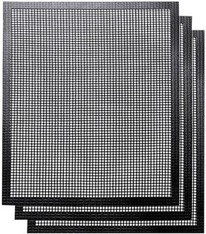 Hittebestendige Siliconen Bakken Pan Mat Holle Raster Grillen Mat Bbq Gaas Hittebestendig Bakplaat Barbecue Netto #35 3stk