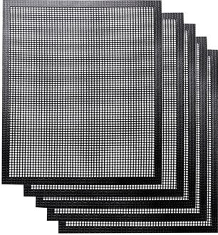 Hittebestendige Siliconen Bakken Pan Mat Holle Raster Grillen Mat Bbq Gaas Hittebestendig Bakplaat Barbecue Netto #35 5stk