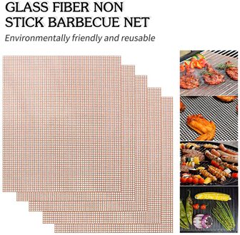 Hittebestendige Siliconen Bakken Pan Mat Hollow Gr-Id Grillen Mat Bbq Mesh B-2stk