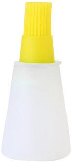 Hittebestendige Siliconen Fles Borstel Barbecue Borstel Olie Borstel Huishoudelijke Bakken Olie Borstel Pannenkoek Borstel Olie Tool wit geel