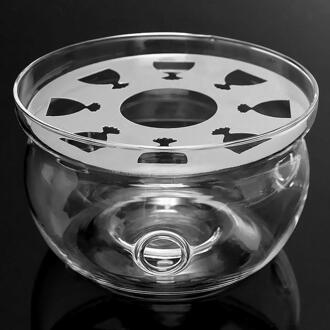 Hittebestendige Theepot Warmer Base Clear Borosilicaatglas Ronde Isolatie Theelichtje Draagbare Theepot Houder Thee Accessoires