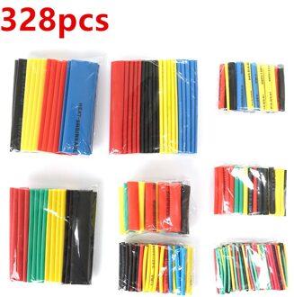 Hittekrimpbuis Kit Isolatiebekleding Polyolefine Krimpen Diverse Krimpkous Wire Cable 100/127/140/164/328/530Pcs 328stk
