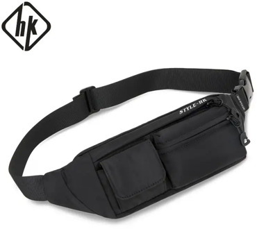 Hk Men Waist Bag Pack Teenager's Travel Phone Pouch for Men Fanny Pack Shoulder Crossbody Bag Wallet for Belt Unisex Hip bags