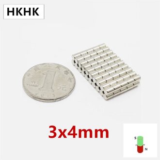 Hkhk 100-5000Pcs Diameter Magneet 3X4 Mm 3Mm Magneet Encoder 3Mm X 4 Mm sterke Magnetische Standaard 3X4 Mm 2000stk