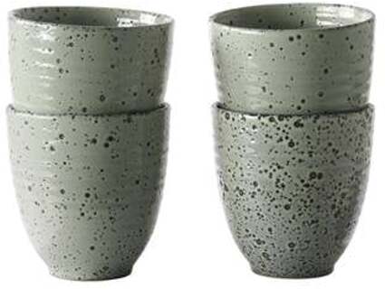 HKliving Gradient Ceramics Mok Set van 4 Groen