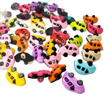 Hl 50Pcs/100Pcs 17Mm X 11Mm Schacht Auto Plastic Knoppen Mix Kleuren Kinderen Kledingstuk naaien Accessoires Diy Scrapbooking Ambachten 100stk mix kleur