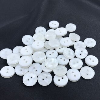 Hl 50Pcs 12Mm Wit Imitatie Shell Knoppen Shirt Kleding Naaien Accessoires Diy Ambachten Decoratieve 002010009