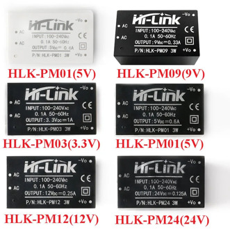 HLK-PM01 HLK-PM03 HLK-PM09 HLK-PM12 HLK-PM24 AC-DC 220V to 3.3V/5V/9V/12V/24V AC DC Mini Step Down Buck Power Supply Module