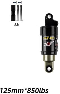 HLT-100 Mtb Air Rear Shock W/Schroeven Mountainbike Aluminium Rear Shock Suspension Bus 125 150 165 185mm Fiets Onderdelen 125mm 850blauw 52L