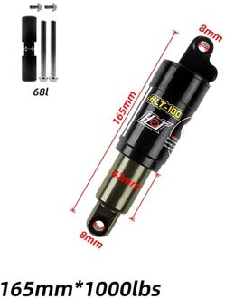 HLT-100 Mtb Air Rear Shock W/Schroeven Mountainbike Aluminium Rear Shock Suspension Bus 125 150 165 185mm Fiets Onderdelen 165mm 1000blauw 68L