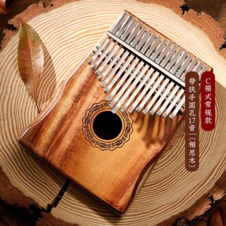 Hluru Kalimba 17 Sleutel Instrument Volledige Solid Wood Thumb Piano 21 Key Kalimba Muzikale Professionele Mbira Acacia Voor Beginners Acacia 17 C2