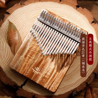 Hluru Kalimba 17 Sleutel Instrument Volledige Solid Wood Thumb Piano 21 Key Kalimba Muzikale Professionele Mbira Acacia Voor Beginners Acacia 21 B