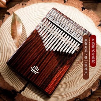 Hluru Kalimba 17 Sleutel Instrument Volledige Solid Wood Thumb Piano 21 Key Kalimba Muzikale Professionele Mbira Acacia Voor Beginners Rosewod 17 B