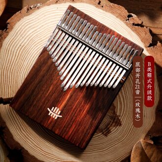 Hluru Kalimba 17 Sleutel Instrument Volledige Solid Wood Thumb Piano 21 Key Kalimba Muzikale Professionele Mbira Acacia Voor Beginners Rosewod 21 B