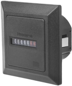 HM-1 Timer Vierkante Teller Digitale 0-99999.9 Urenteller Urenteller Gauge 0.3W AC220-240V / 50Hz Ac T8WE zwart