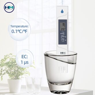 HM EC Meter Temperatuur Tester EC TEMP 2 In 1 Functie Geleidbaarheid Meter Water Test Apparaat EC Tester voor zwembad 30% OFF