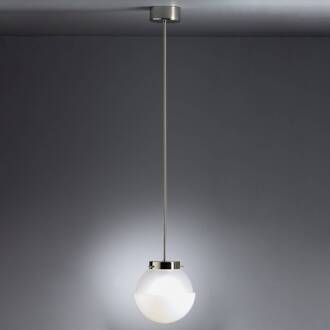 HMB 29 - Hanglamp van opaalglas, 25 cm opaalwit, nikkel